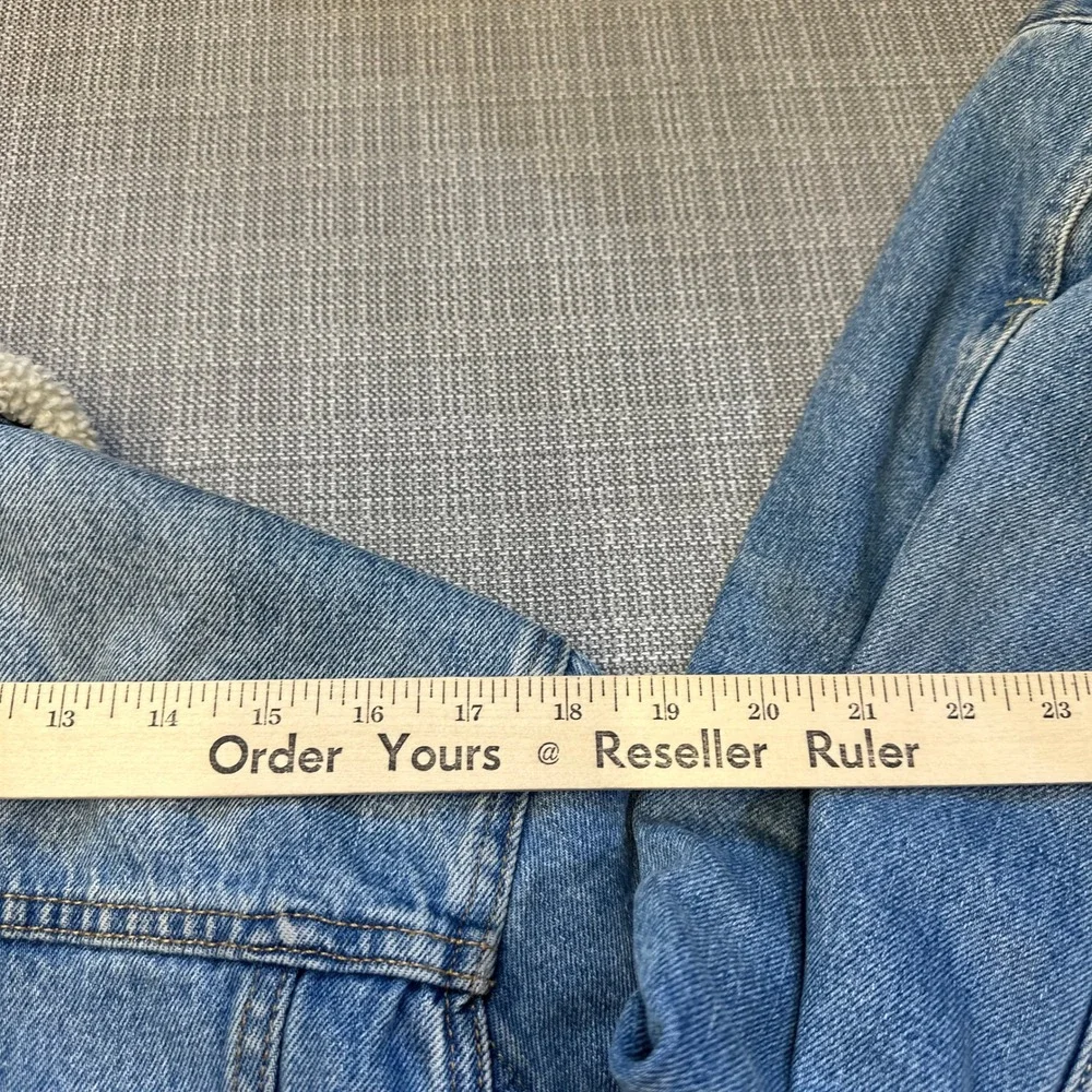 Levis‎ Sherpa Lined Denim Trucker Jacket Mens Medium Western Rancher Americana
